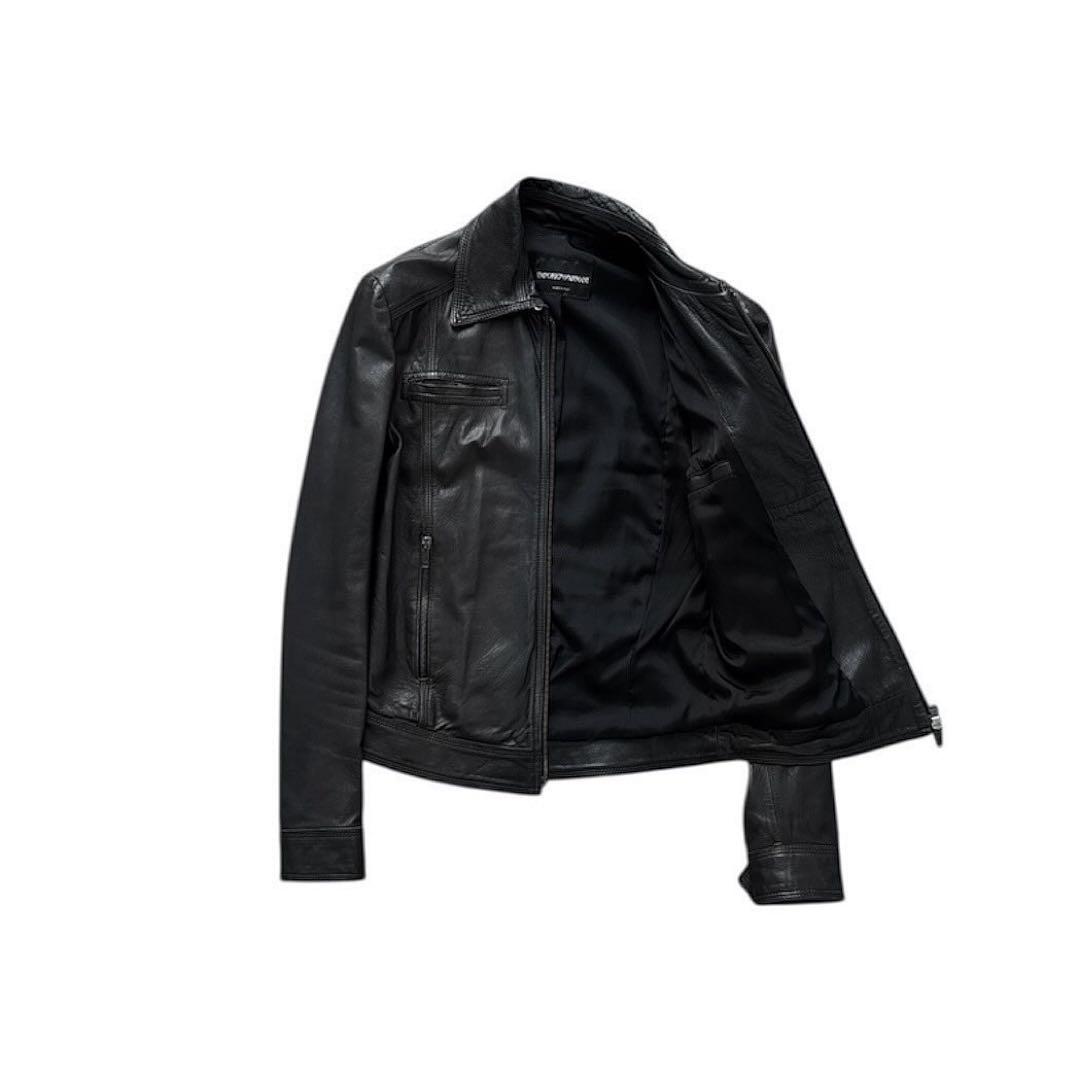 ジャケット・アウター emporio armani lamb leather jacket