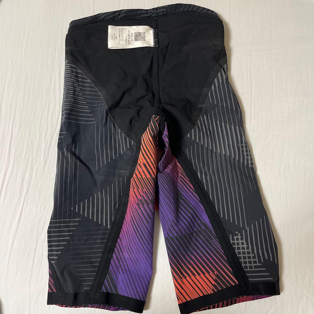 アシックス競泳水着 ブラックベース 試合用 Finaマーク付き