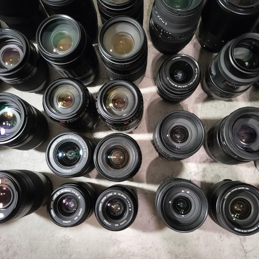 【ジャンク】 カメラ レンズ　まとめ売り　Canon　NIKON 等　31本