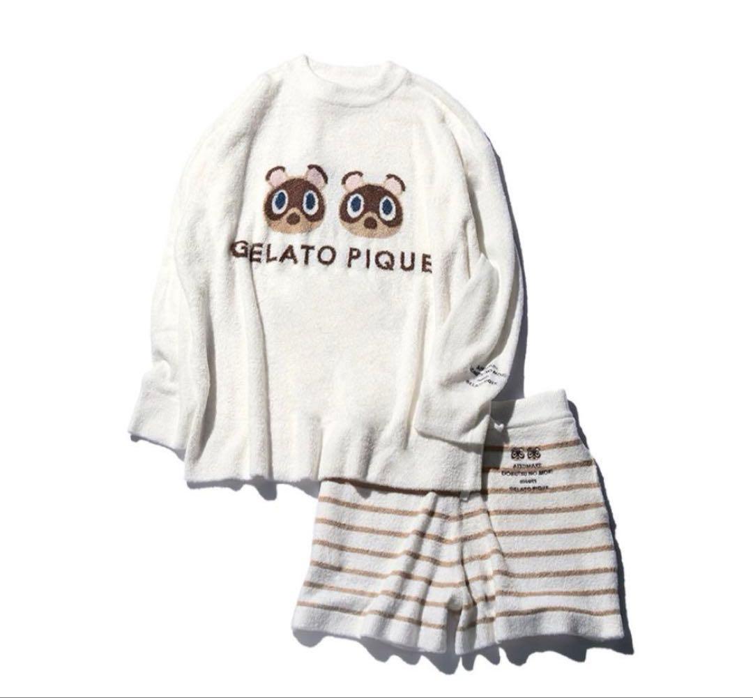 【ジェラートピケ】つぶまめジャガードプルオーバー＆ショートパンツ／２点セット