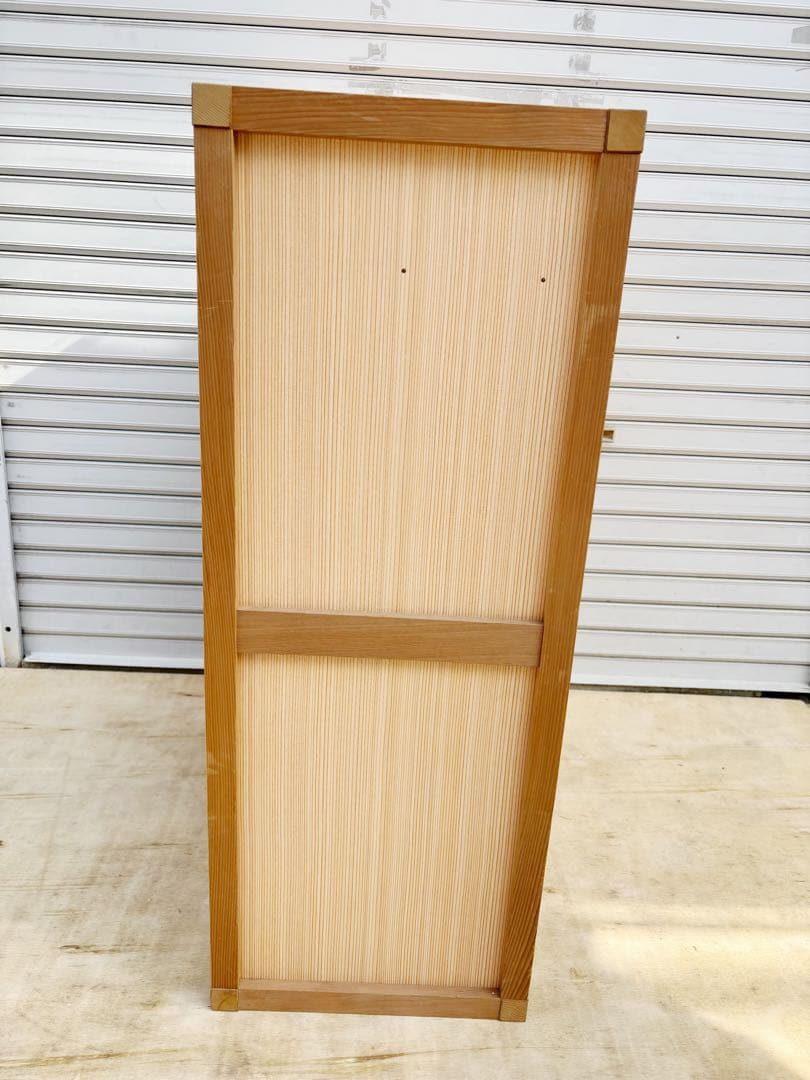 美品 茶道具 水屋道具 国産杉 網代扉 置水屋 道具棚 茶器収納 水屋箪笥茶棚