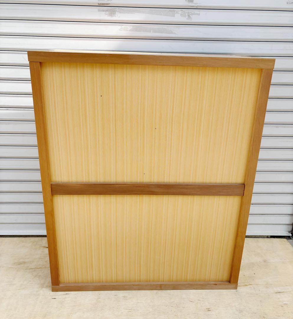美品 茶道具 水屋道具 国産杉 網代扉 置水屋 道具棚 茶器収納 水屋箪笥茶棚