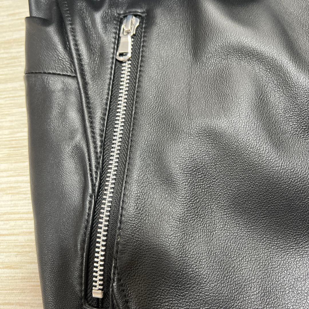 【美品】BEAUTY & YOUTHシープレザーシングルライダースジャケット