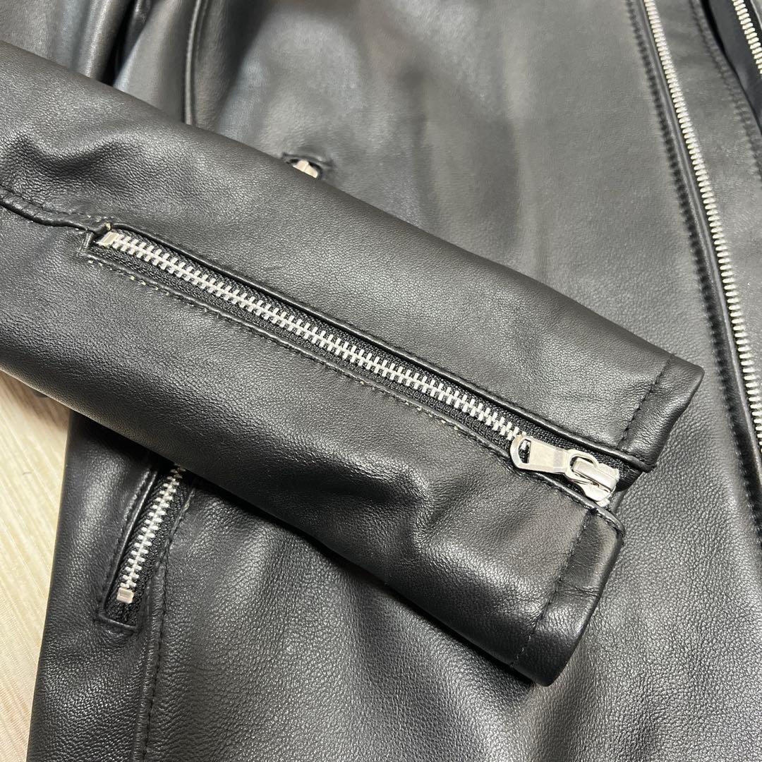 【美品】BEAUTY & YOUTHシープレザーシングルライダースジャケット