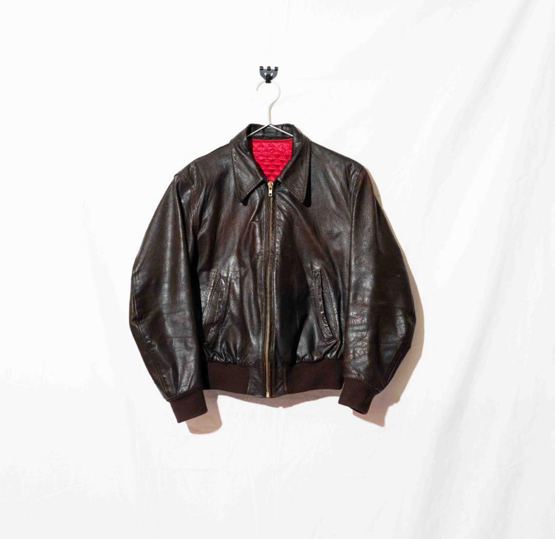 ヴィンテージ リメイク レザージャケット 裏地キルティング