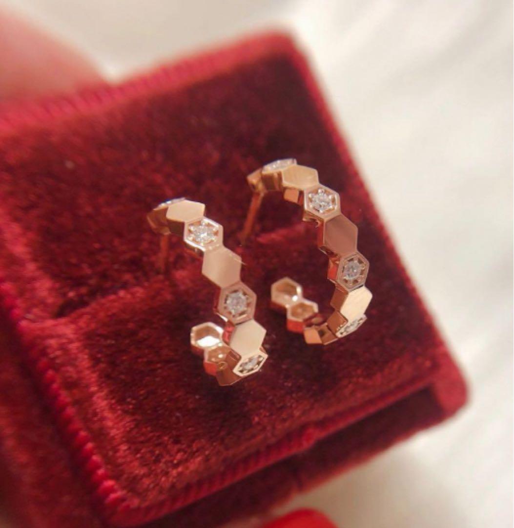 ✨豪華ハイクオリティ✨有名モデル✨ピンクゴールド✨蜂の巣モアサナイト✨