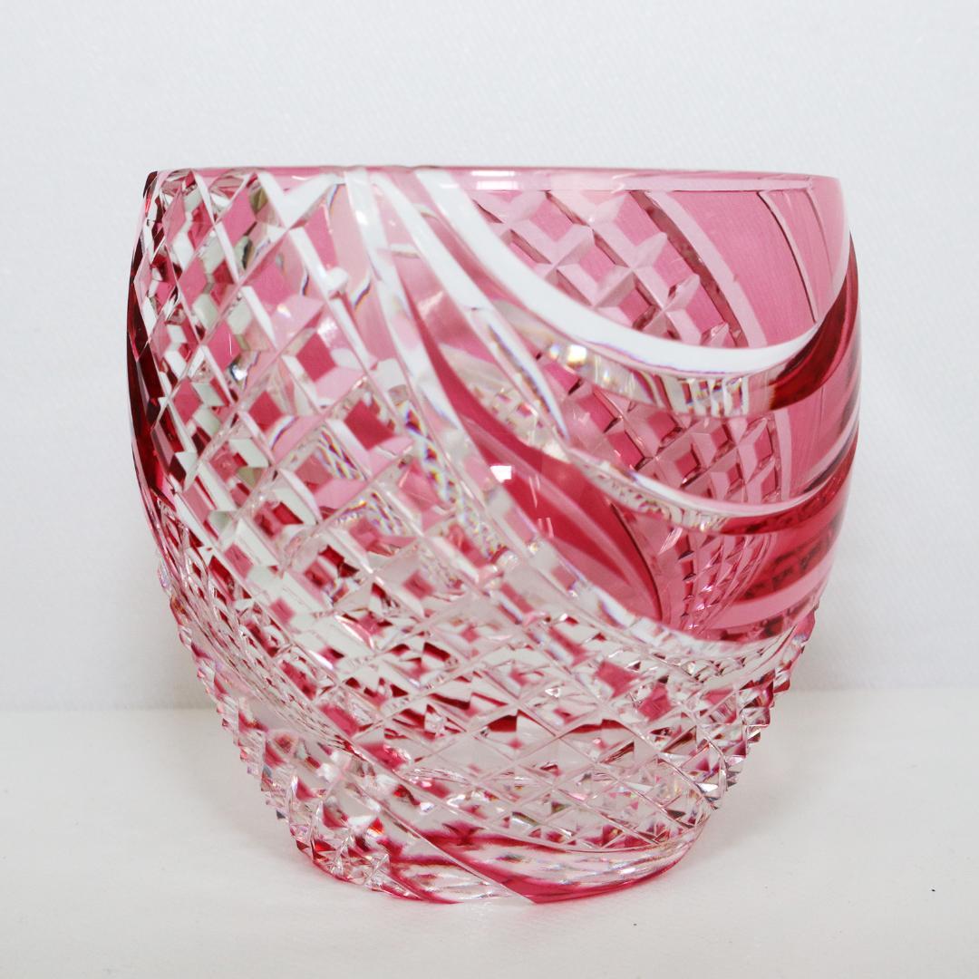 カガミクリスタル 江戸切子 懐石杯　箱付