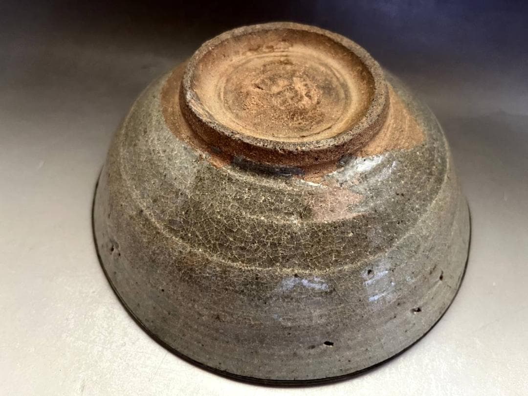 茶碗■三島茶碗 時代物 夏茶碗 仕覆付き(江戸期) 骨董品 お茶の先生所蔵品■