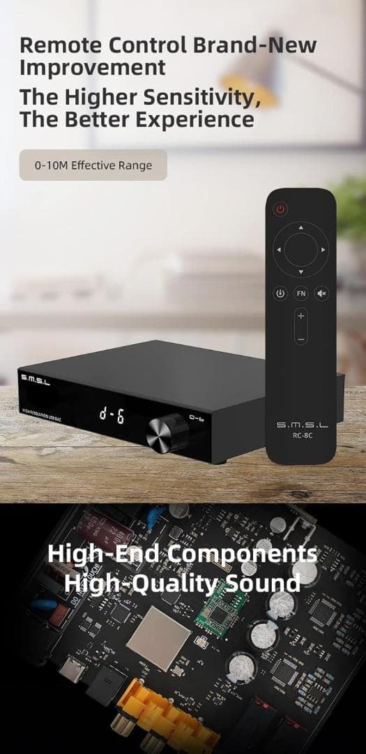 【開封済み・未使用】S.M.S.L　D-6　DAC　オーディオ　コンバーター