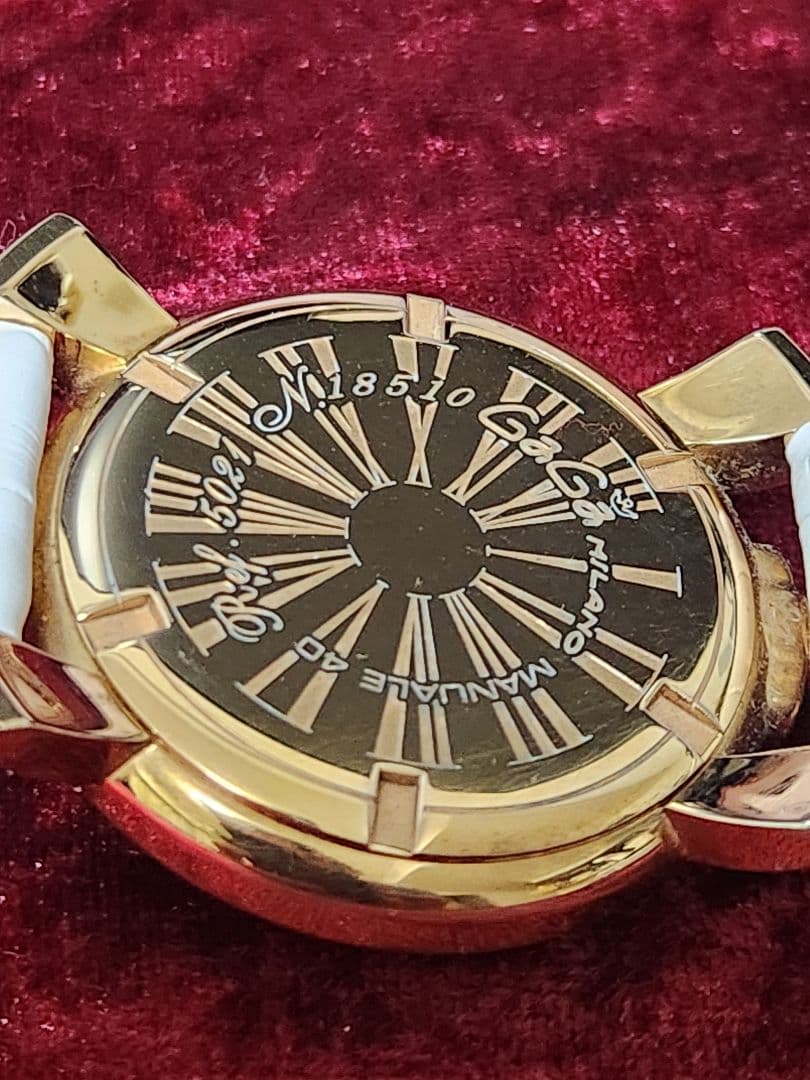 箱付 ガガミラノ マヌアーレ 5021 QZ シェル文字盤