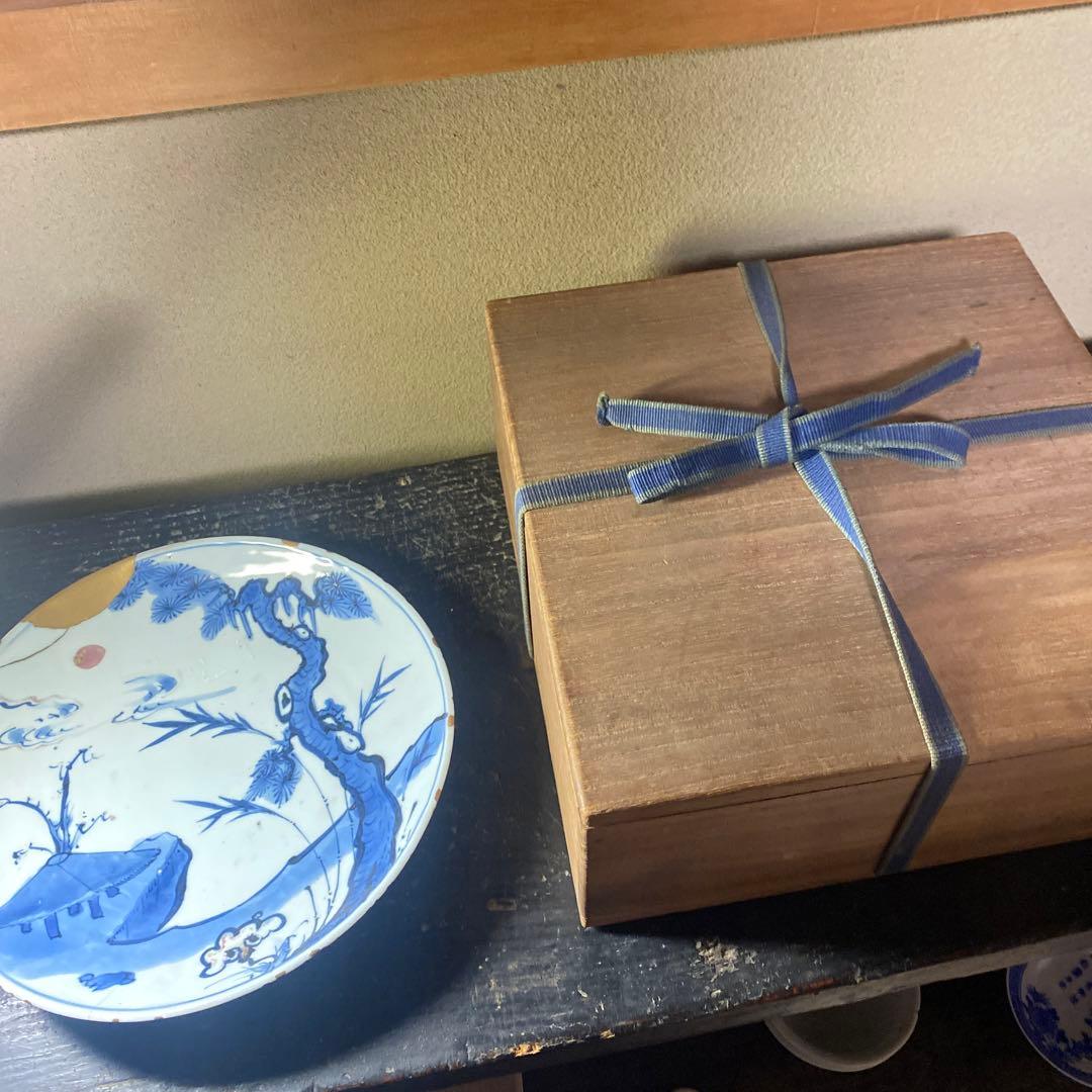 中国染付皿【桐箱付】
