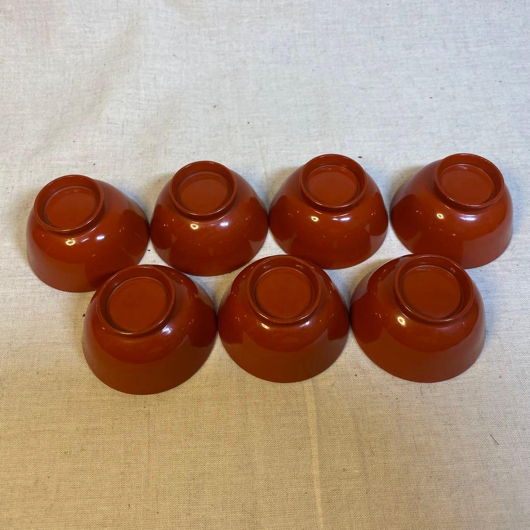 漆器　お猪口　盃　杯　酒器　七福神　金塗り　7客