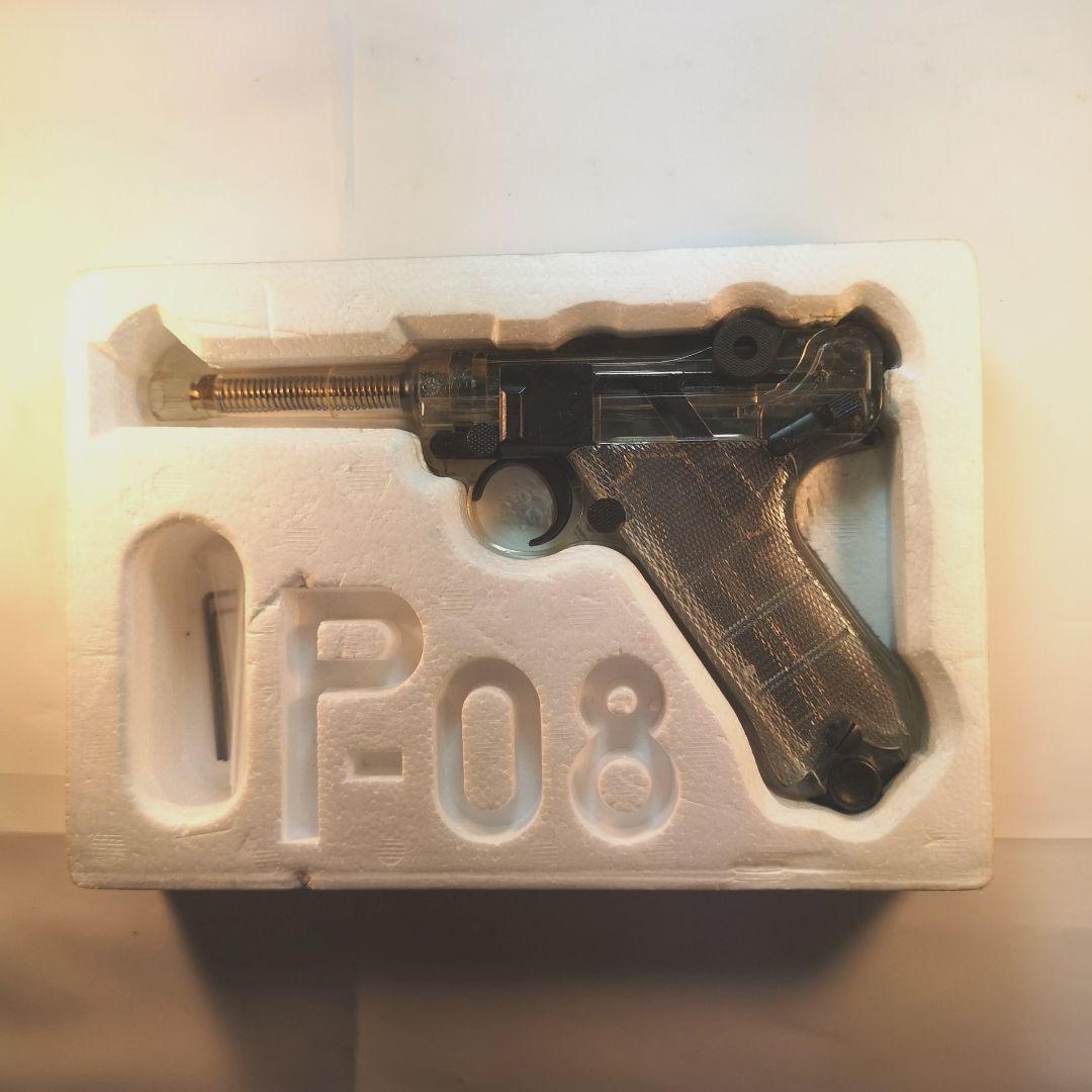 タナカ限定ルガ—Ｐ08 シ—スルーモデル4インチ ブロ—バックガスガンプラ製