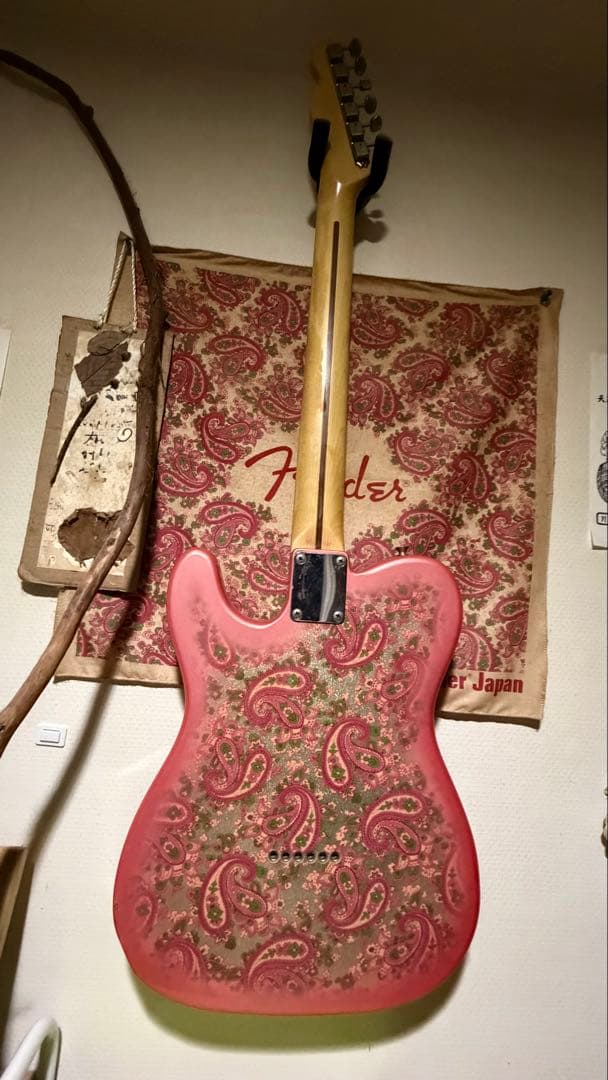 ペイズリー模様のピンクTelecaster