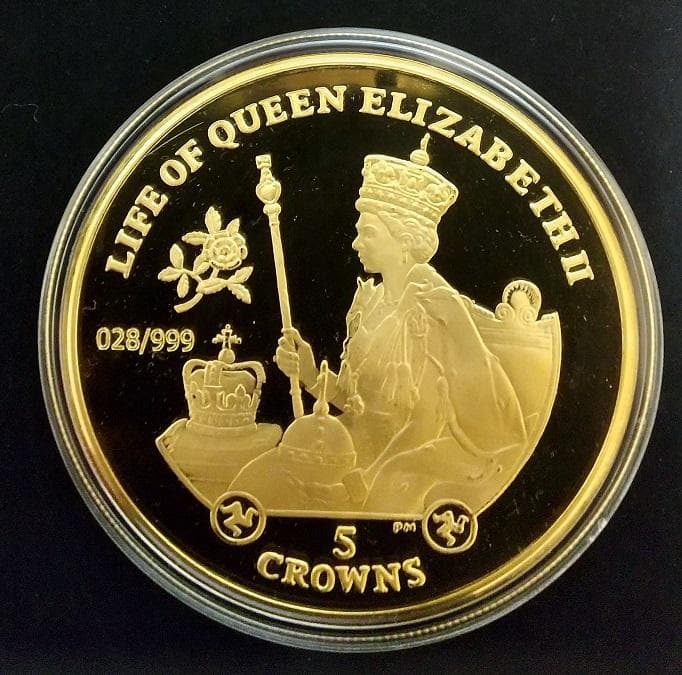 超大型100mm 2013年 英国 エリザベス2世 コロネーション 金メッキ銅貨