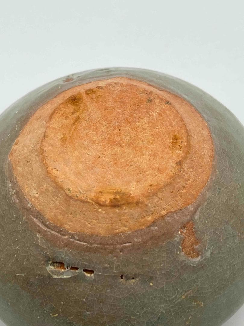 元時代 青磁 龍泉窯小壺　茶入　茶道具　水指 酒器 唐物　古物(F-97）