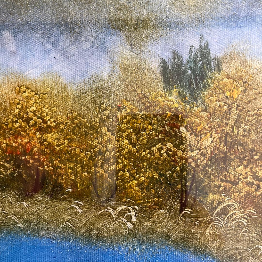 絵画　【山々の水に満たされ貯まりゆく】