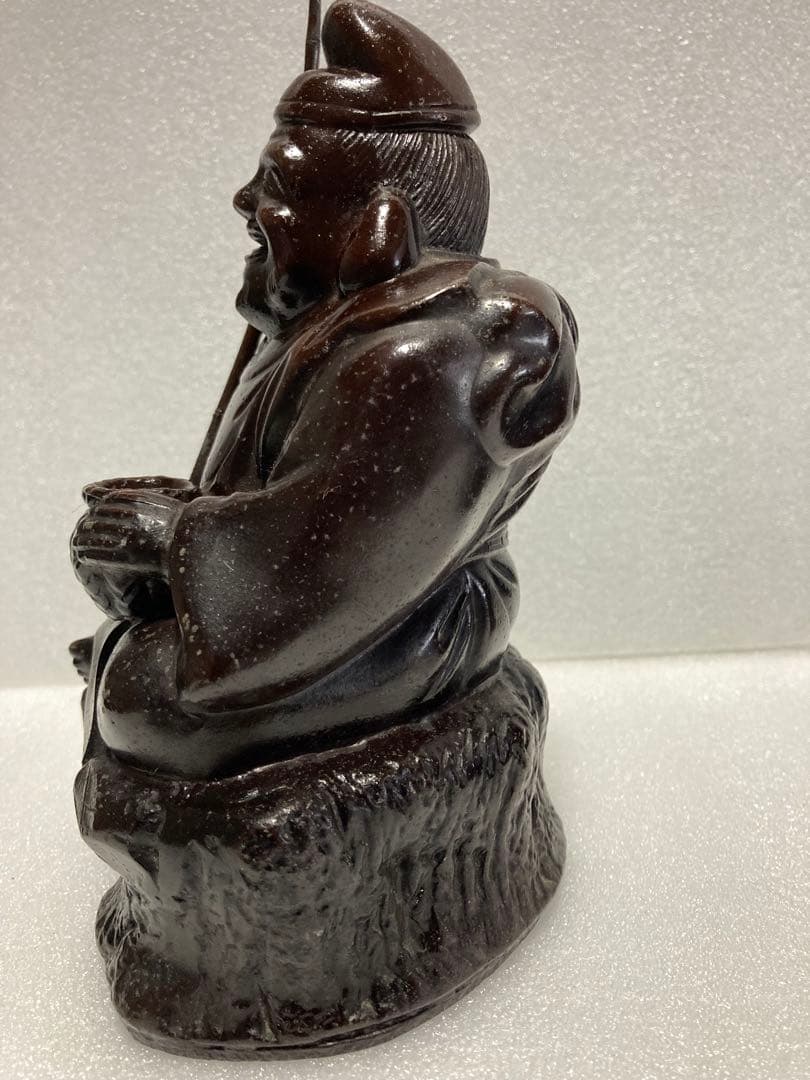 七福神の恵比寿と大黒天のブロンズ置物 二体セット