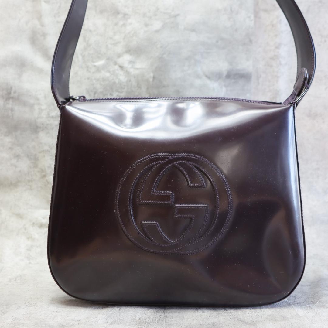 GUCCI グッチ SOHO ソーホー ショルダーバッグ エナメル