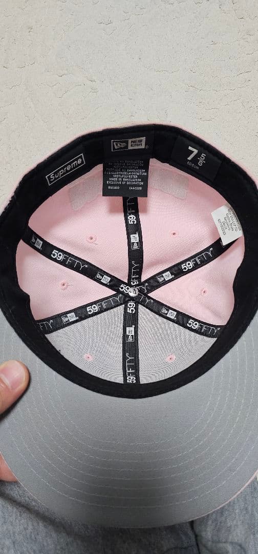 Supreme ピンクボックスロゴ59fifty 5/8 値下げ中