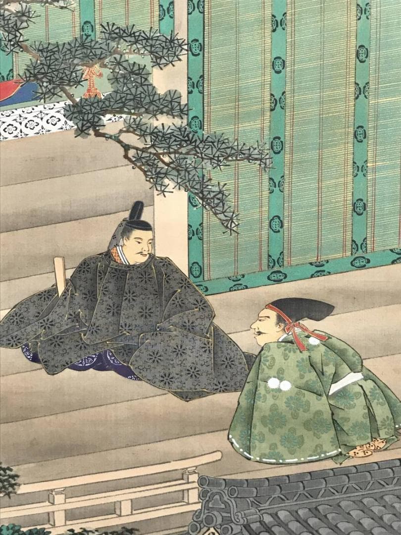 【真作】宮戸松斎/大和心の図/人物図/掛軸/名家伝来/AB-944