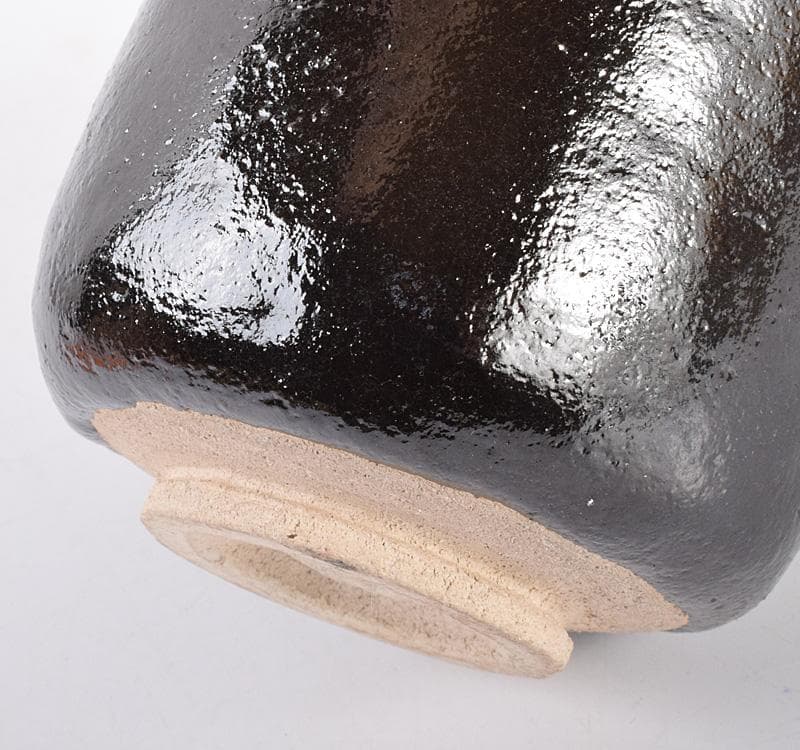 楽吉左衛門　了入造　黒楽茶碗　銘「雅静」　表千家十三代即中斎極箱 MR4117