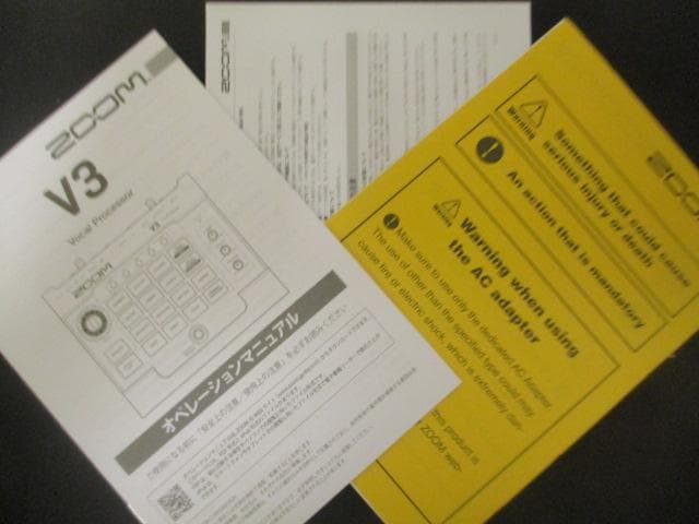 ZOOM V3 ボーカルプロセッサー ACアダプター 付属