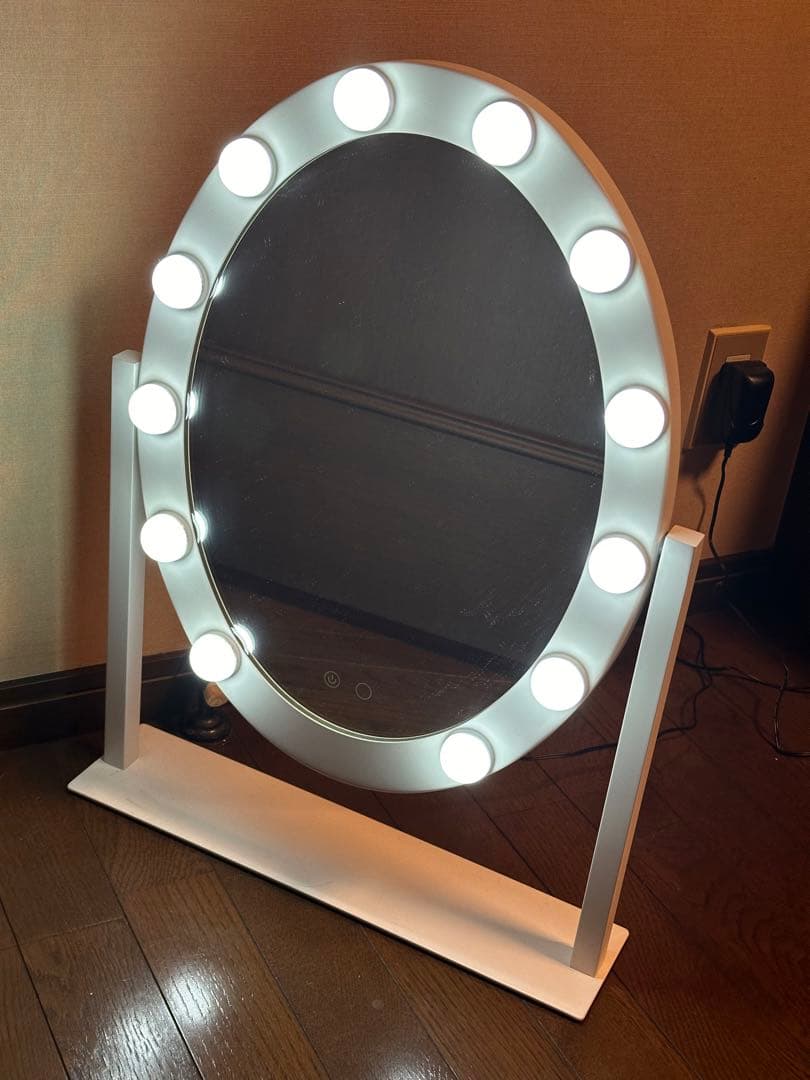 フランフラン フッツェ ハリウッドミラー ラウンド L ホワイト