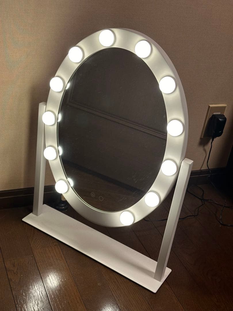 フランフラン フッツェ ハリウッドミラー ラウンド L ホワイト