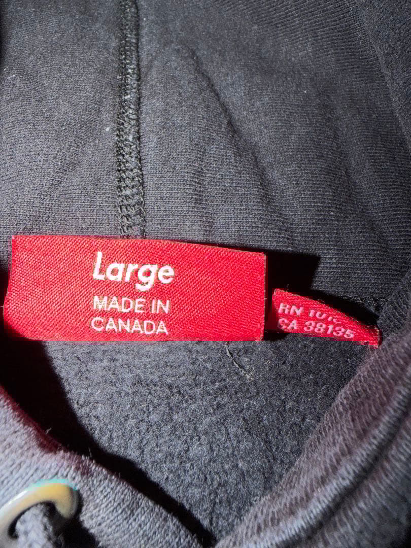 SUPREME ブラック パーカー L