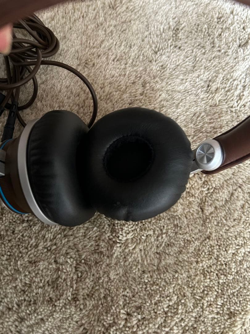 ブラウン ヘッドフォン　レトロ