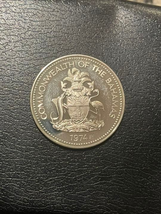 1974バハマ$ 1ドルの銀貨