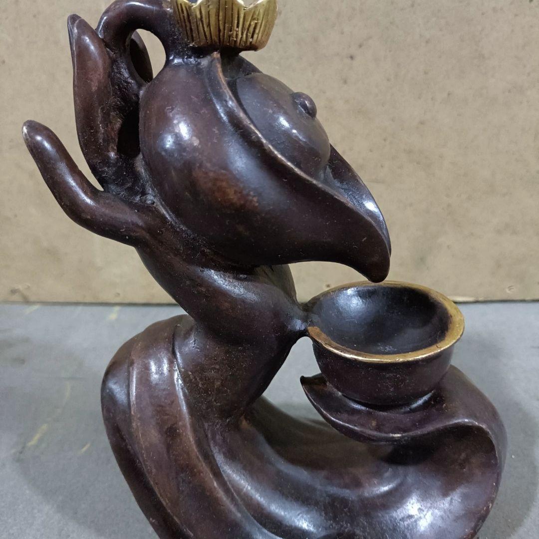銅器 仏手倒流香 茶台 机 事務室 薫香炉 装飾品 工芸品 置物