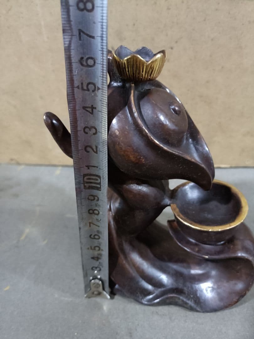 銅器 仏手倒流香 茶台 机 事務室 薫香炉 装飾品 工芸品 置物