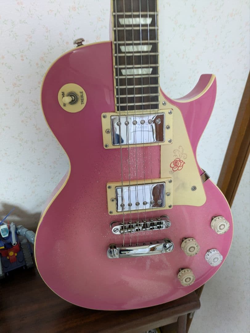 ジプシーローズ　ピンク レスポール　 エレキギター　ラメ入り　激レアギター