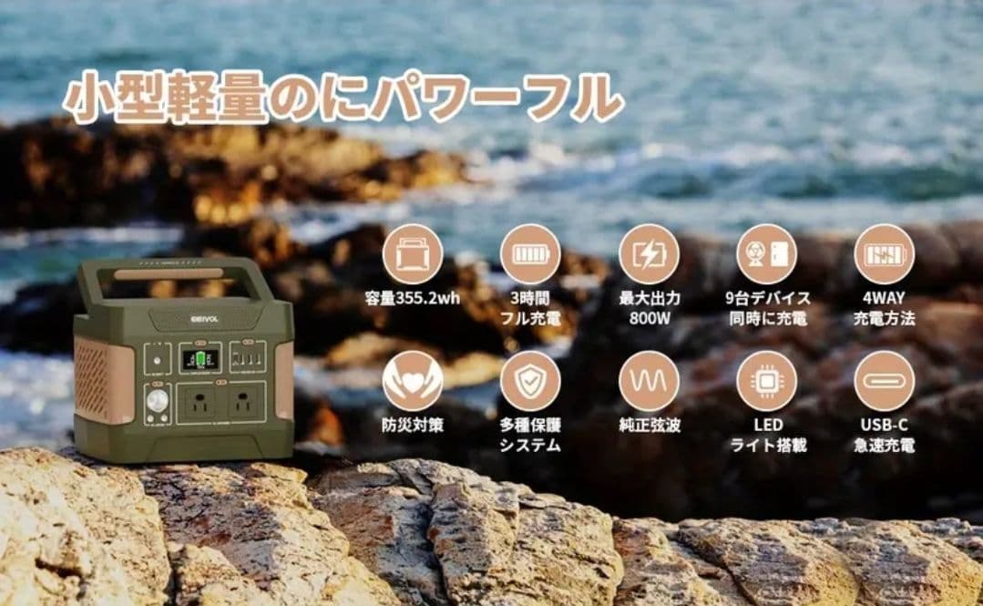 ●新品● EEIVOL E400 ポータブル電源 400w