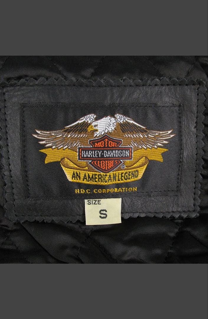 Harley-Davidson ブラック シングルライダースジャケット Sサイズ