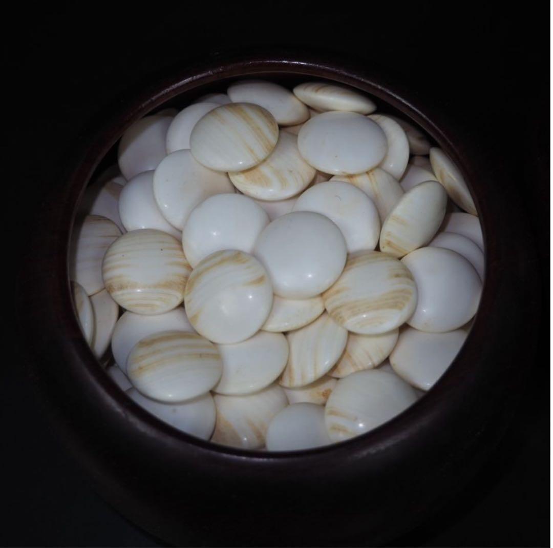 送料無料　日向特産　日向スワブデ蛤碁石31号・碁笥セット　旧家蔵出