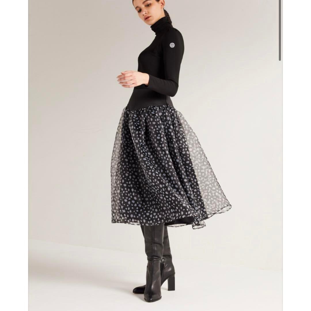 BORDERS at BALCONY 膝丈スカート　ブラック　38