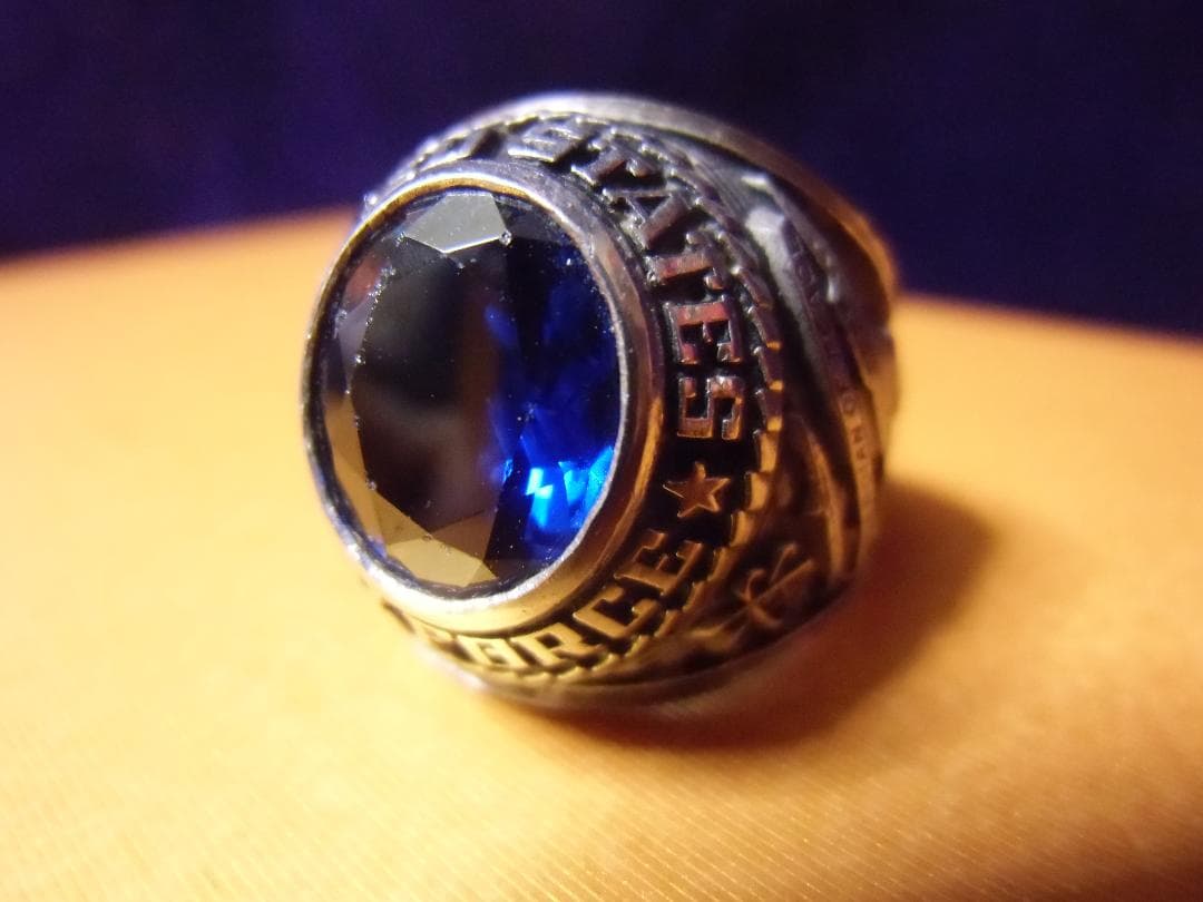 ★アメリカ軍＊空軍/ＵＳＡＦ＊ミリタリーリング＊１７．５号（実物）