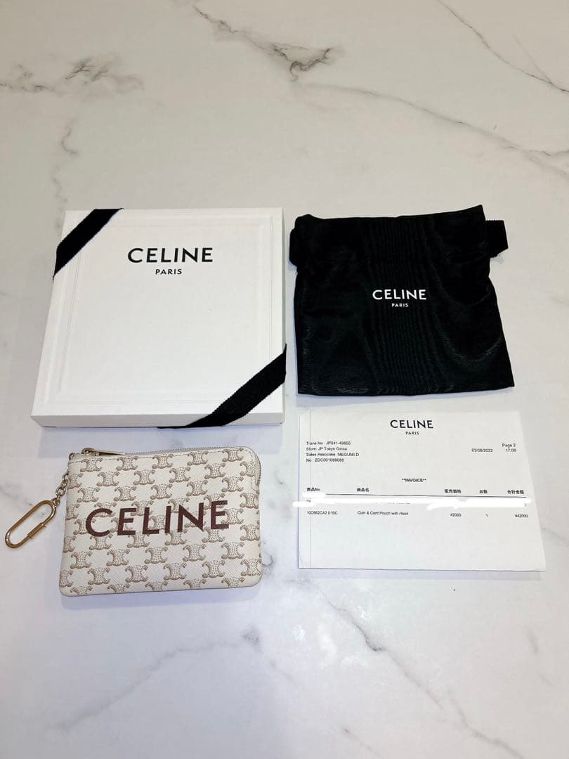 CELINE ケース ホワイト/ベージュ