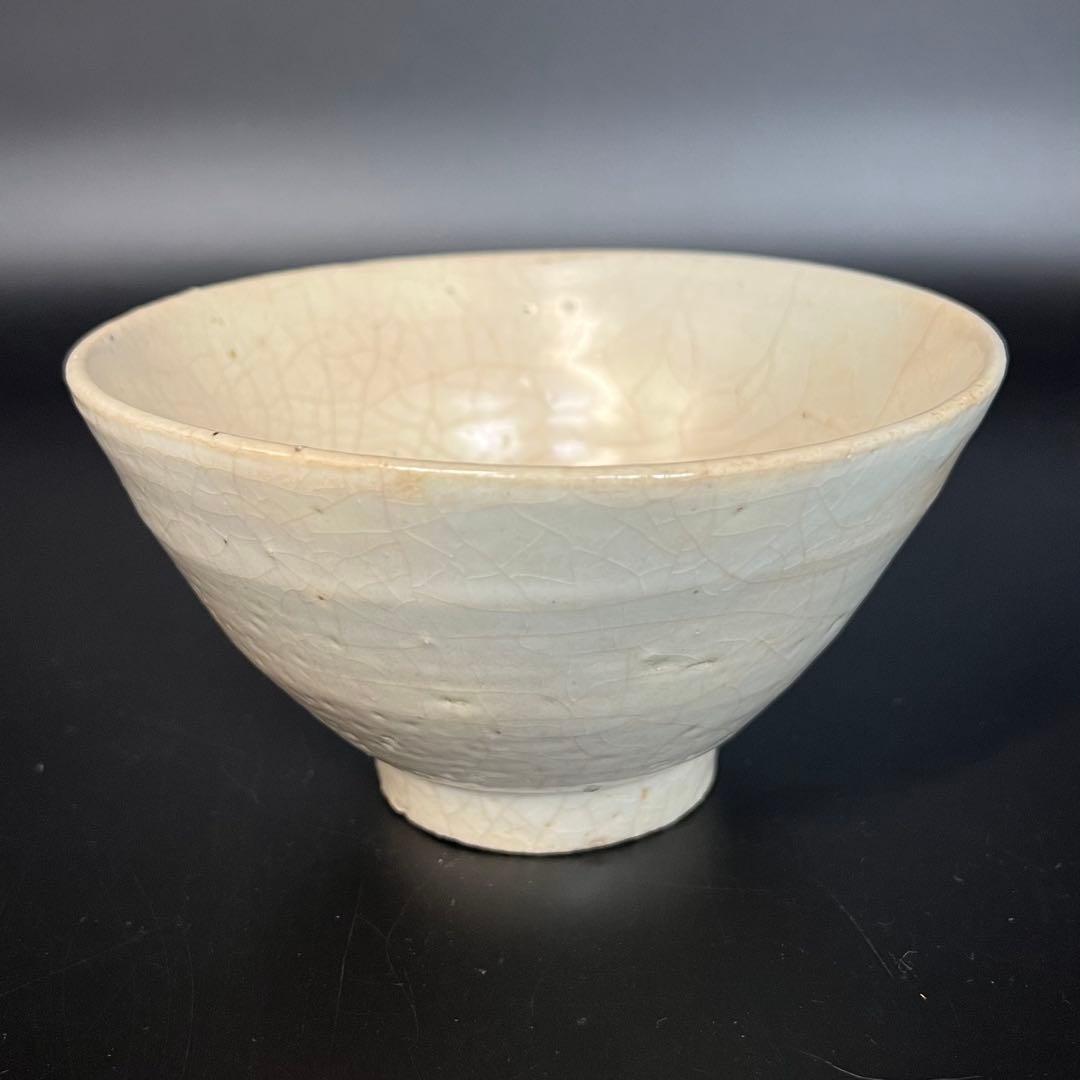 ◎古美術 庵々◎李朝 白磁 茶碗 共箱付◎韓国 李氏朝鮮時代 古陶磁 骨董古美術