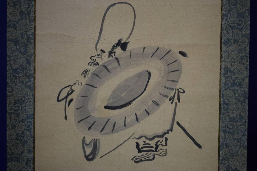 模写/俵屋宗雪/福禄寿之図/桐漆塗り二重箱付/布袋屋掛軸HE-931