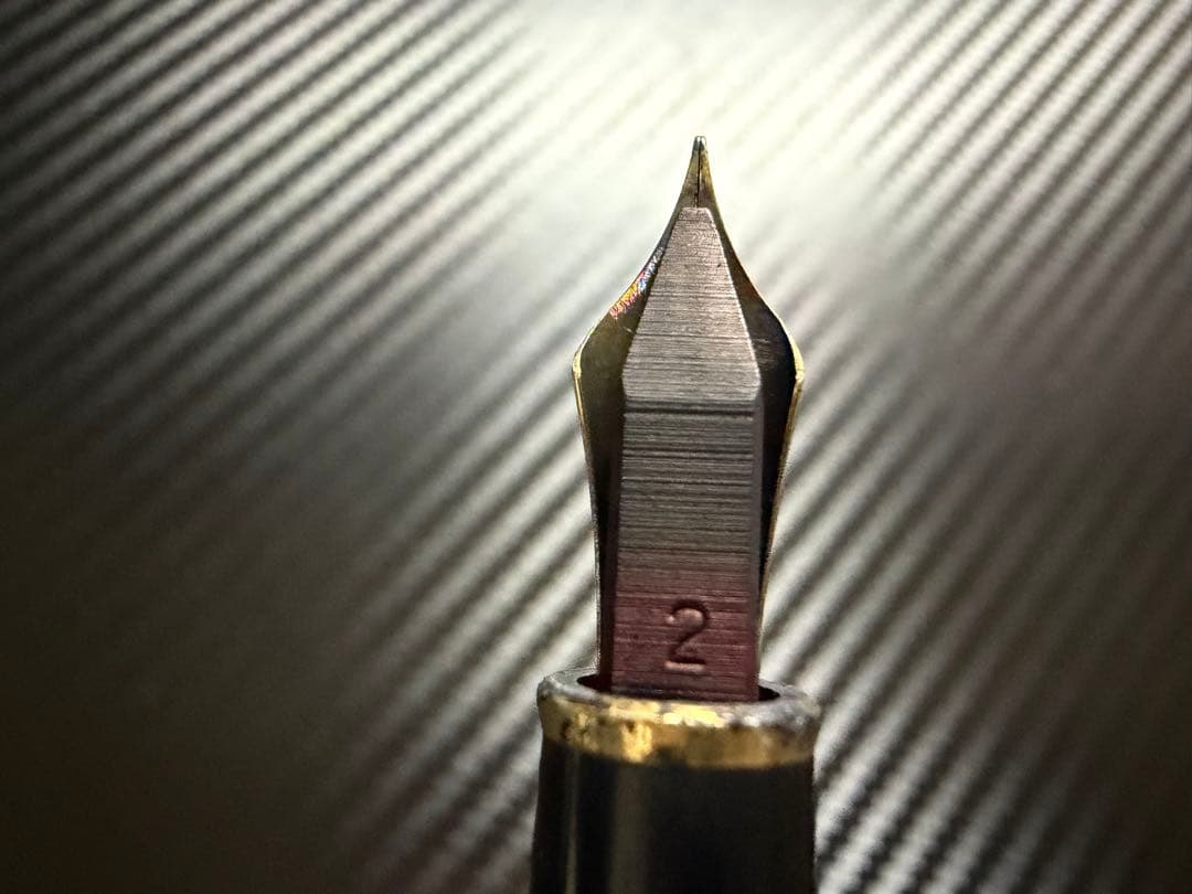 美品 エボナイト芯 モンブラン 144 ブラック 全金 EF 極細字 万年筆