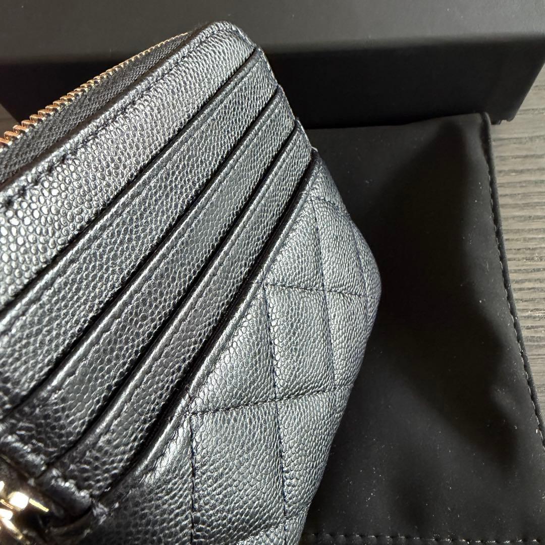 K♡　美品　CHANEL シャネル　ミニ財布　ジップパース　黒