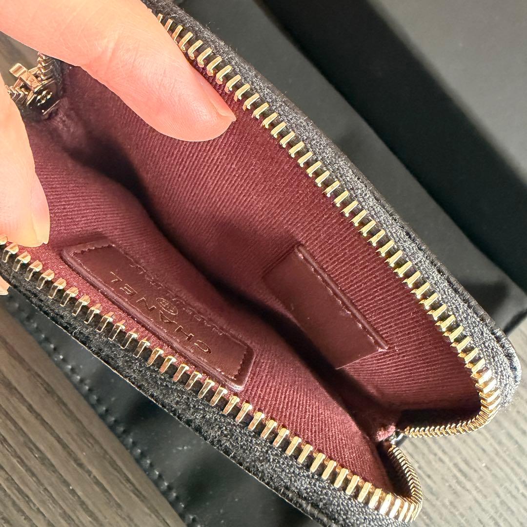 K♡　美品　CHANEL シャネル　ミニ財布　ジップパース　黒