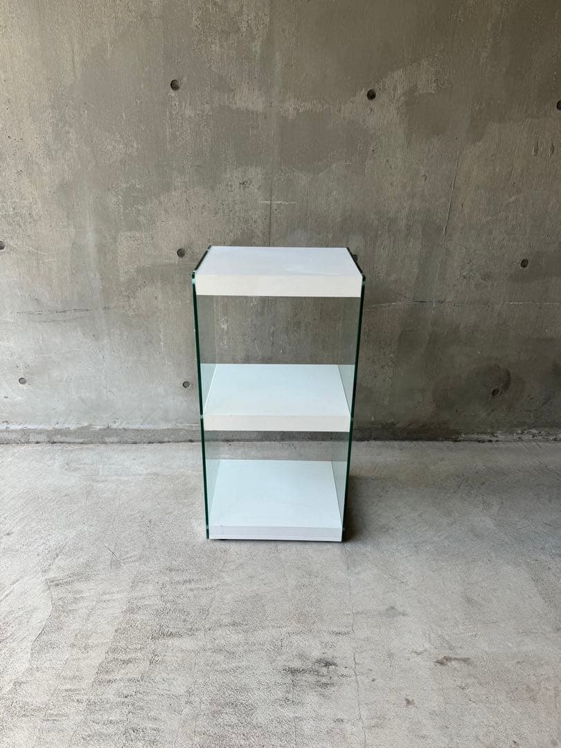 ガラスシェルフ　ミッドセンチュリー　スペースエイジ　Y2K