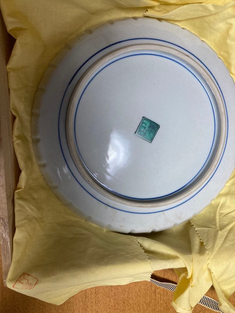 今だけセール！値下げ！九谷焼 色絵 牡丹図 節皿 武腰泰山 共箱入