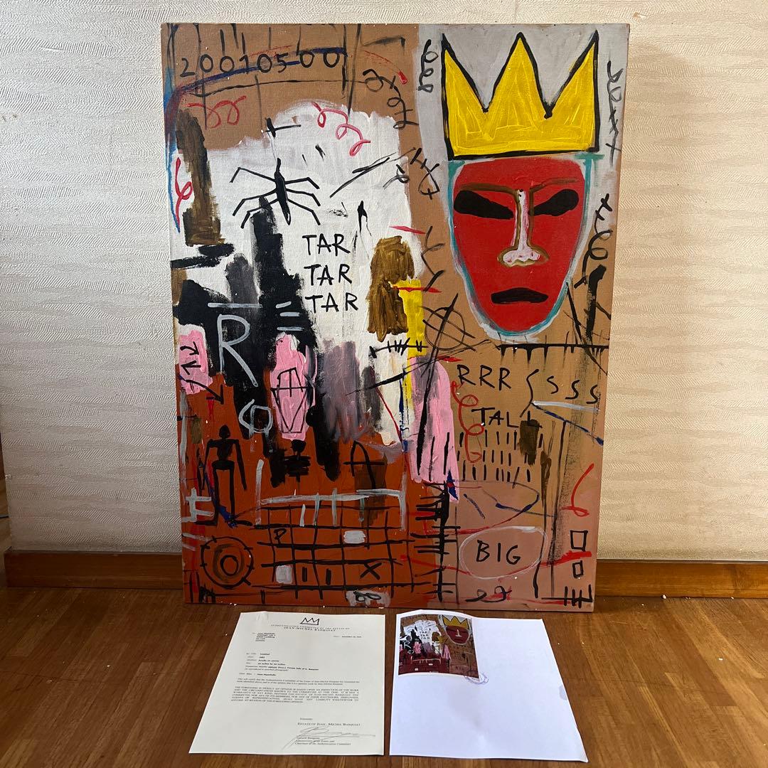 貴重　ジャン=ミシェル・バスキア 大型肉筆油彩画