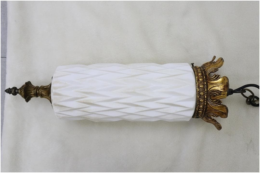 アンティーク調 ガラス ペンダントライト ランプ シェード 真鍮 アールヌーボー